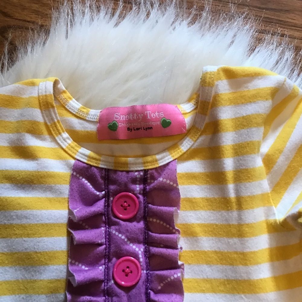Girls Snotty Tots icing Ruffle matching set XS - Picture 4 of 7